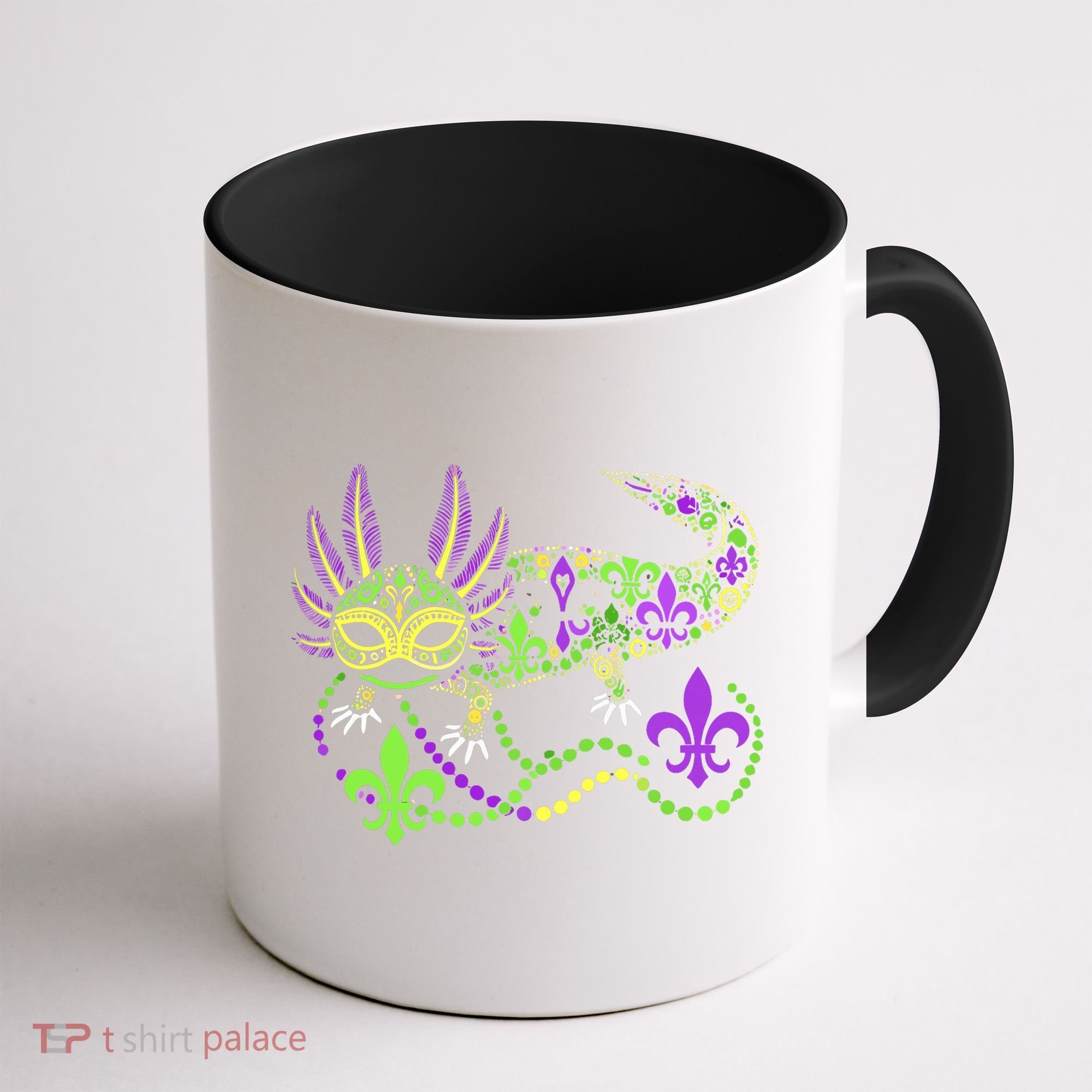 Funny Axolotl Mardi Gras Festival Carnival Coffee Mug