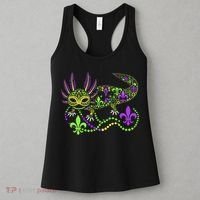 Funny Axolotl Mardi Gras Festival Carnival Women's Tank Top thumb 3