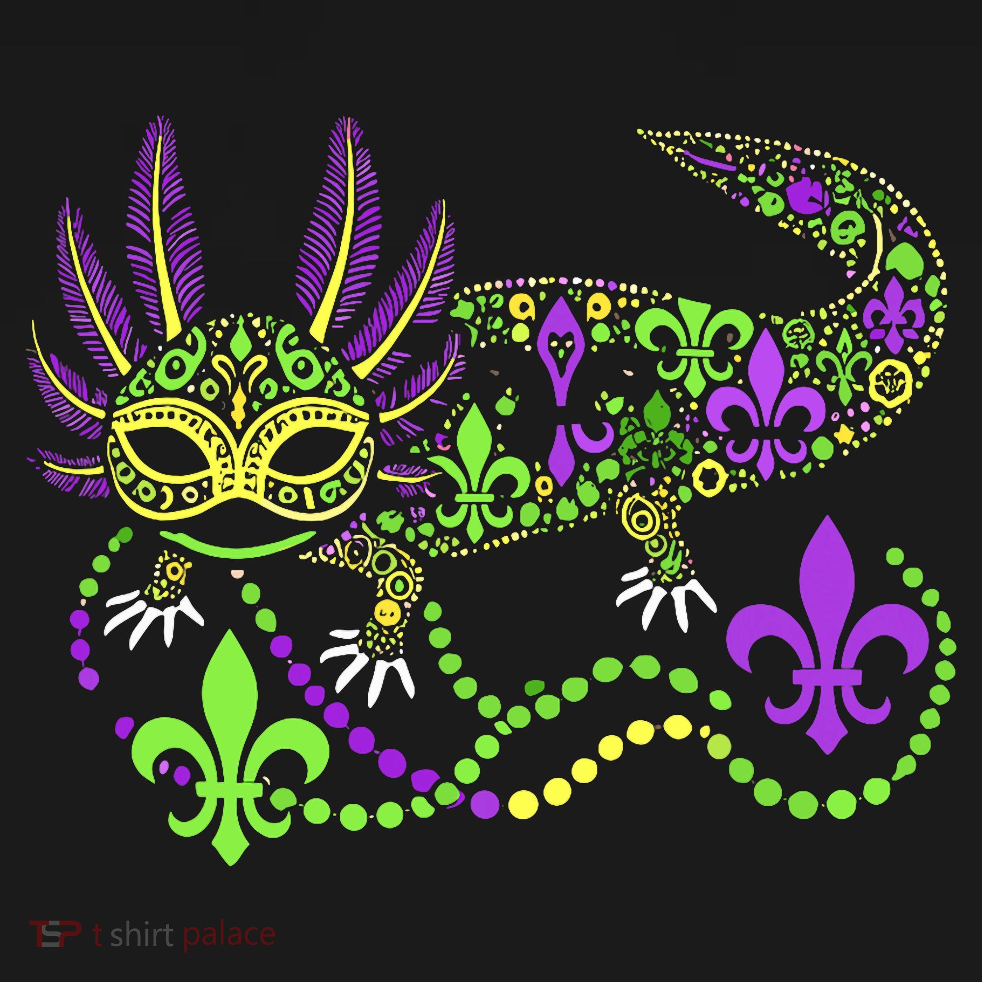 Funny Axolotl Mardi Gras Festival Carnival Women's Tank Top