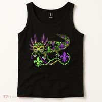 Funny Axolotl Mardi Gras Festival Carnival Tank Top thumb 2