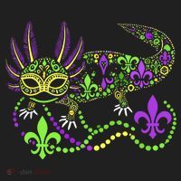 Funny Axolotl Mardi Gras Festival Carnival Golf Towel thumb 3