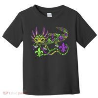 Funny Axolotl Mardi Gras Festival Carnival Toddler T-Shirt thumb 0