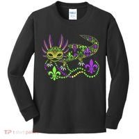 Funny Axolotl Mardi Gras Festival Carnival Kids Long Sleeve Shirt thumb 0