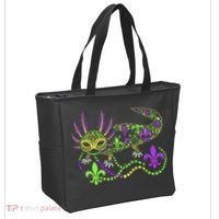 Funny Axolotl Mardi Gras Festival Carnival Tote Bag thumb 2