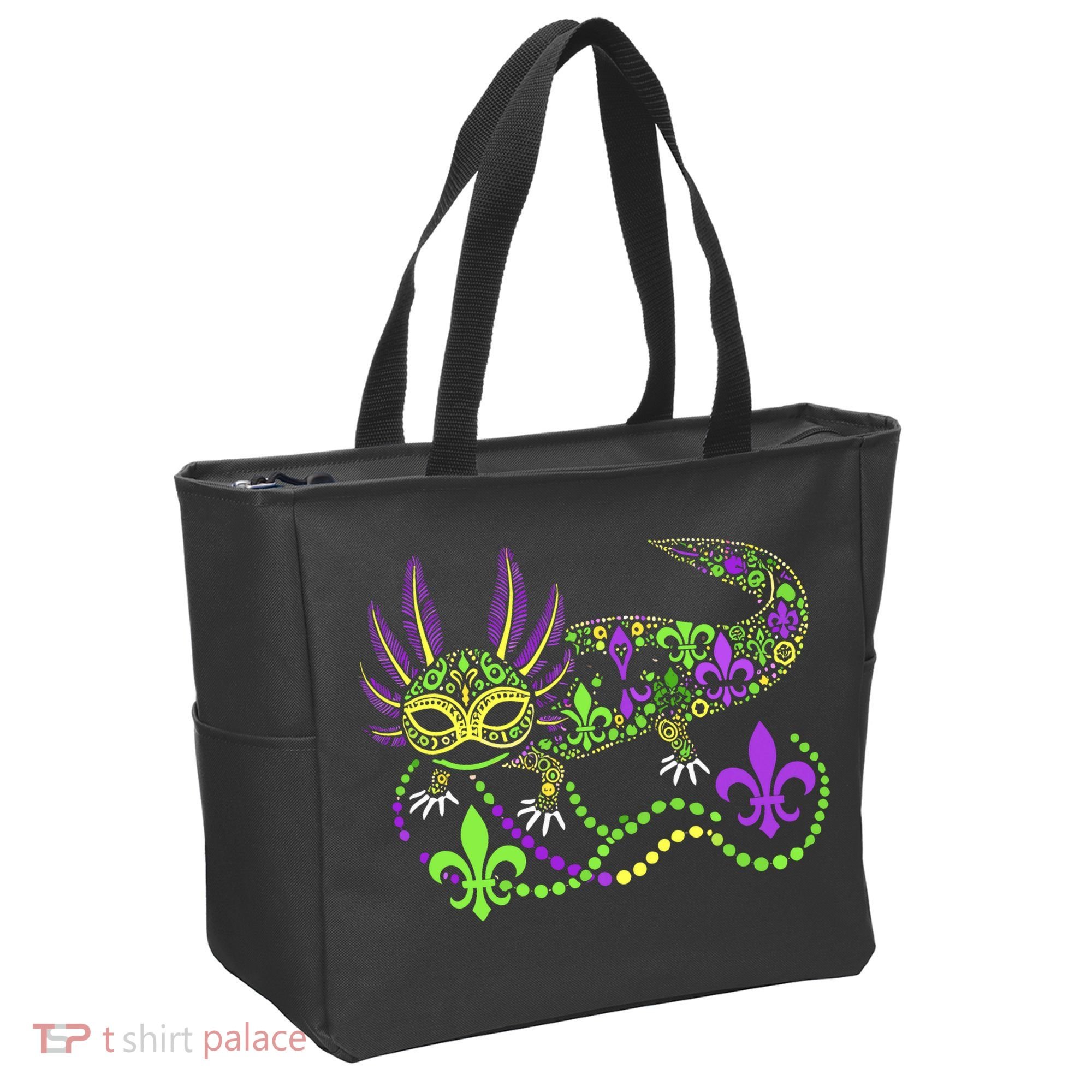 Funny Axolotl Mardi Gras Festival Carnival Tote Bag