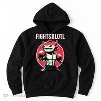 Fightsolotl Axolotl Martial Arts Anime MMA Lover Funny Hoodie thumb 0