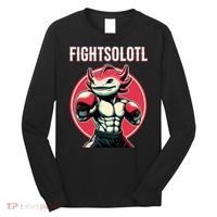Fightsolotl Axolotl Martial Arts Anime MMA Lover Funny Long Sleeve Shirt thumb 0