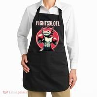 Fightsolotl Axolotl Martial Arts Anime MMA Lover Funny Apron thumb 2