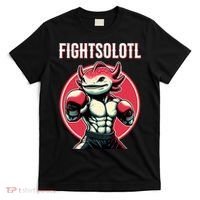 Fightsolotl Axolotl Martial Arts Anime MMA Lover Funny T-Shirt thumb 0