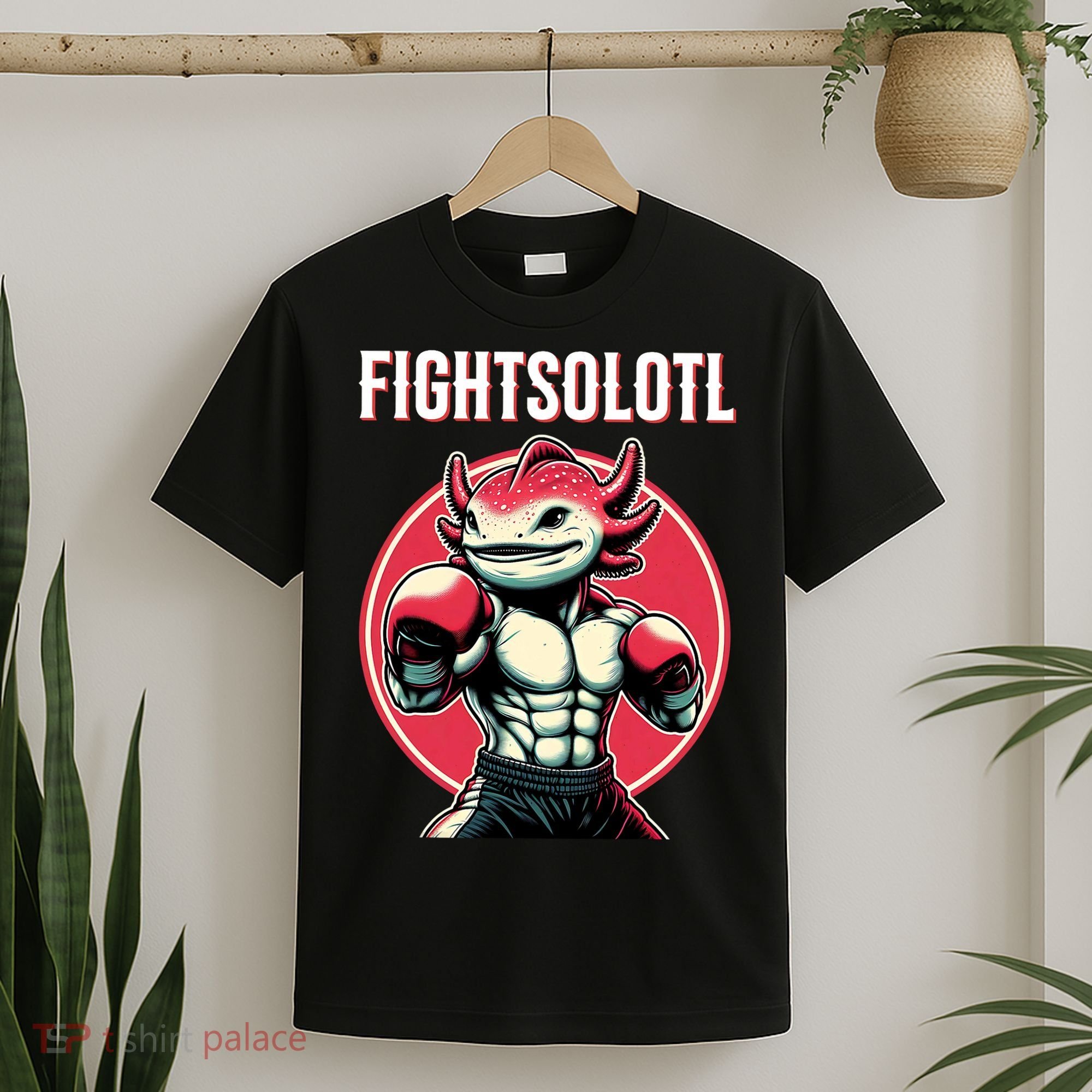 Fightsolotl Axolotl Martial Arts Anime MMA Lover Funny T-Shirt