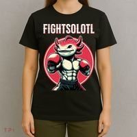 Fightsolotl Axolotl Martial Arts Anime MMA Lover Funny T-Shirt thumb 4