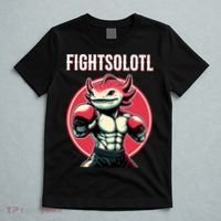 Fightsolotl Axolotl Martial Arts Anime MMA Lover Funny T-Shirt thumb 5