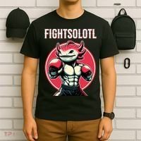 Fightsolotl Axolotl Martial Arts Anime MMA Lover Funny T-Shirt thumb 6