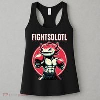 Fightsolotl Axolotl Martial Arts Anime MMA Lover Funny Women's Tank Top thumb 3