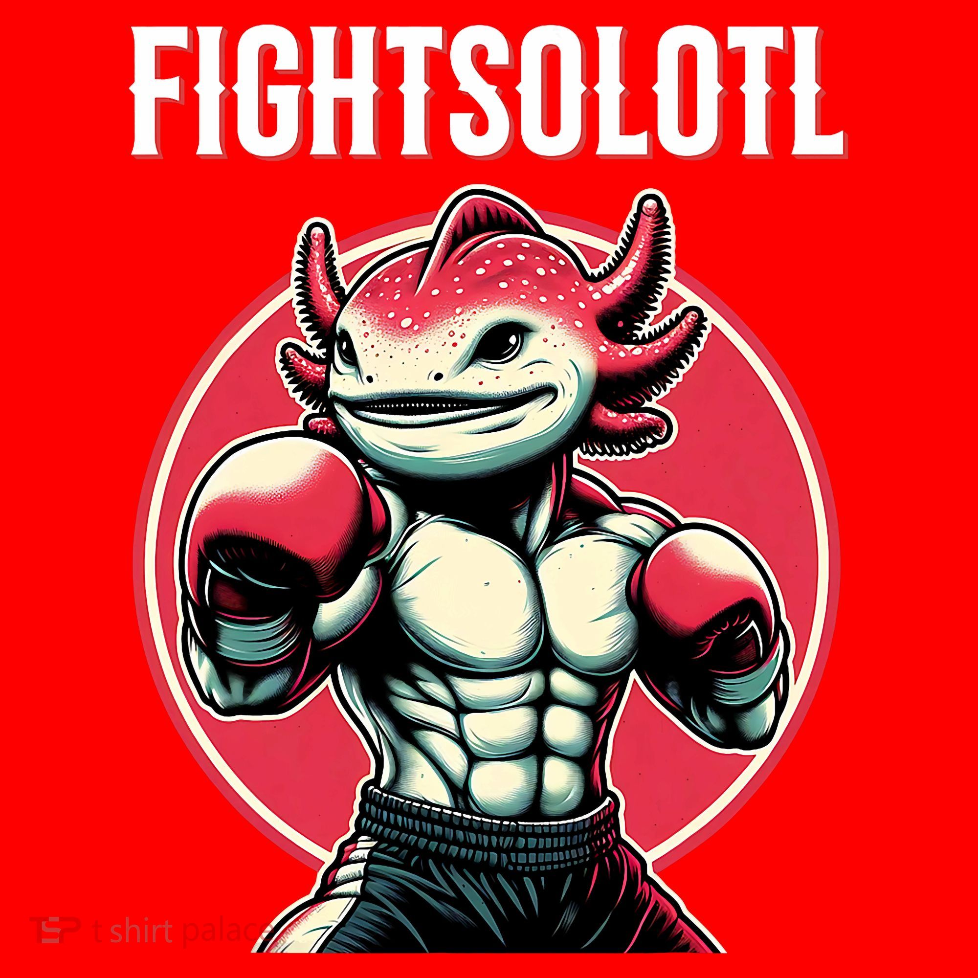 Fightsolotl Axolotl Martial Arts Anime MMA Lover Funny Santa Hat
