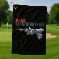 Fun American Military Aviation B52 Stratofortress Bomber Meaningful Gift Golf Towel thumb 1