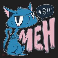 Funny Angry Meh Cat Comic Women's Sweatshirt thumb 2