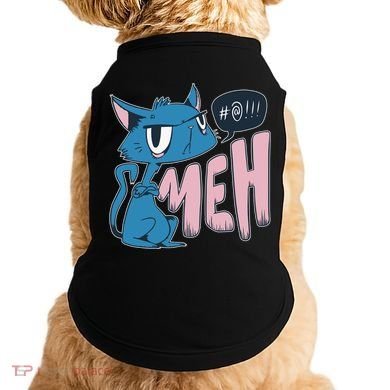 Funny Angry Meh Cat Comic Doggie Tank