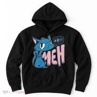 Funny Angry Meh Cat Comic Hoodie thumb 0
