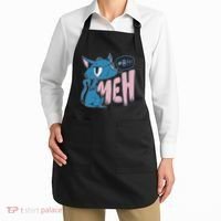Funny Angry Meh Cat Comic Apron thumb 2