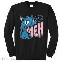 Funny Angry Meh Cat Comic Sweatshirt thumb 0