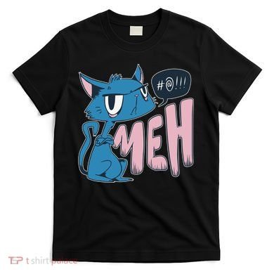 Funny Angry Meh Cat Comic T-Shirt