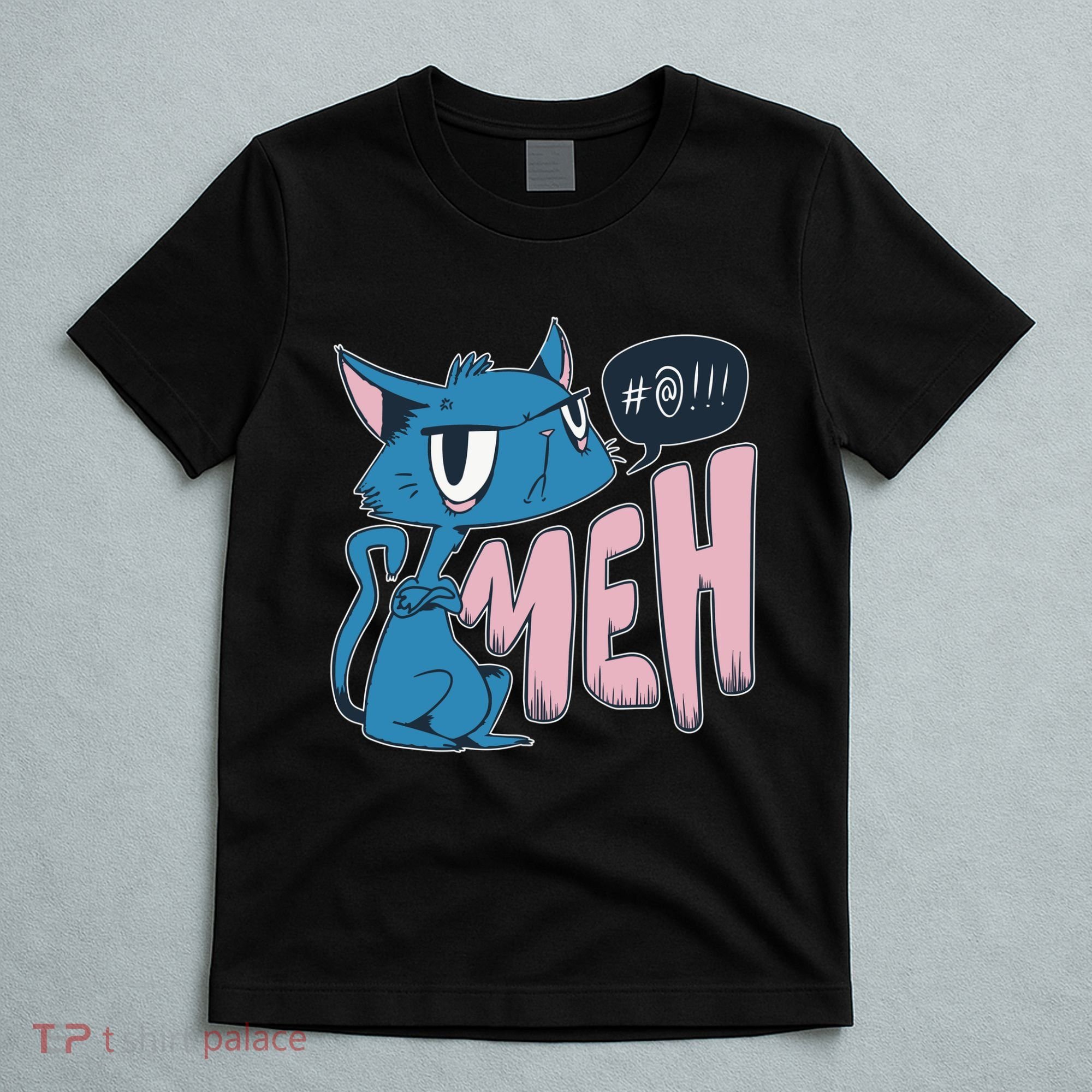 Funny Angry Meh Cat Comic T-Shirt