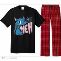 Funny Angry Meh Cat Comic Pajama Set thumb 0