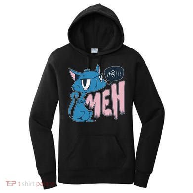 Funny Angry Meh Cat Comic Women's Hoodie