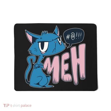 Funny Angry Meh Cat Comic Mousepad