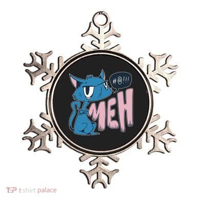 Funny Angry Meh Cat Comic Ornament