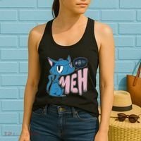 Funny Angry Meh Cat Comic Women's Tank Top thumb 2