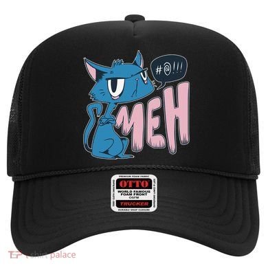 Funny Angry Meh Cat Comic Hat