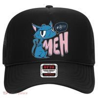 Funny Angry Meh Cat Comic Hat thumb 0