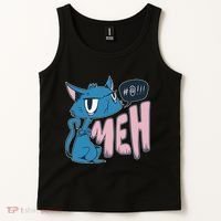 Funny Angry Meh Cat Comic Tank Top thumb 2