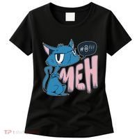 Funny Angry Meh Cat Comic Women's T-Shirt thumb 0