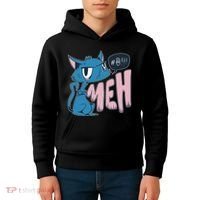 Funny Angry Meh Cat Comic Kids Hoodie thumb 4