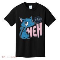 Funny Angry Meh Cat Comic Kids T-Shirt thumb 0