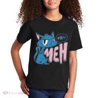 Funny Angry Meh Cat Comic Kids T-Shirt thumb 2