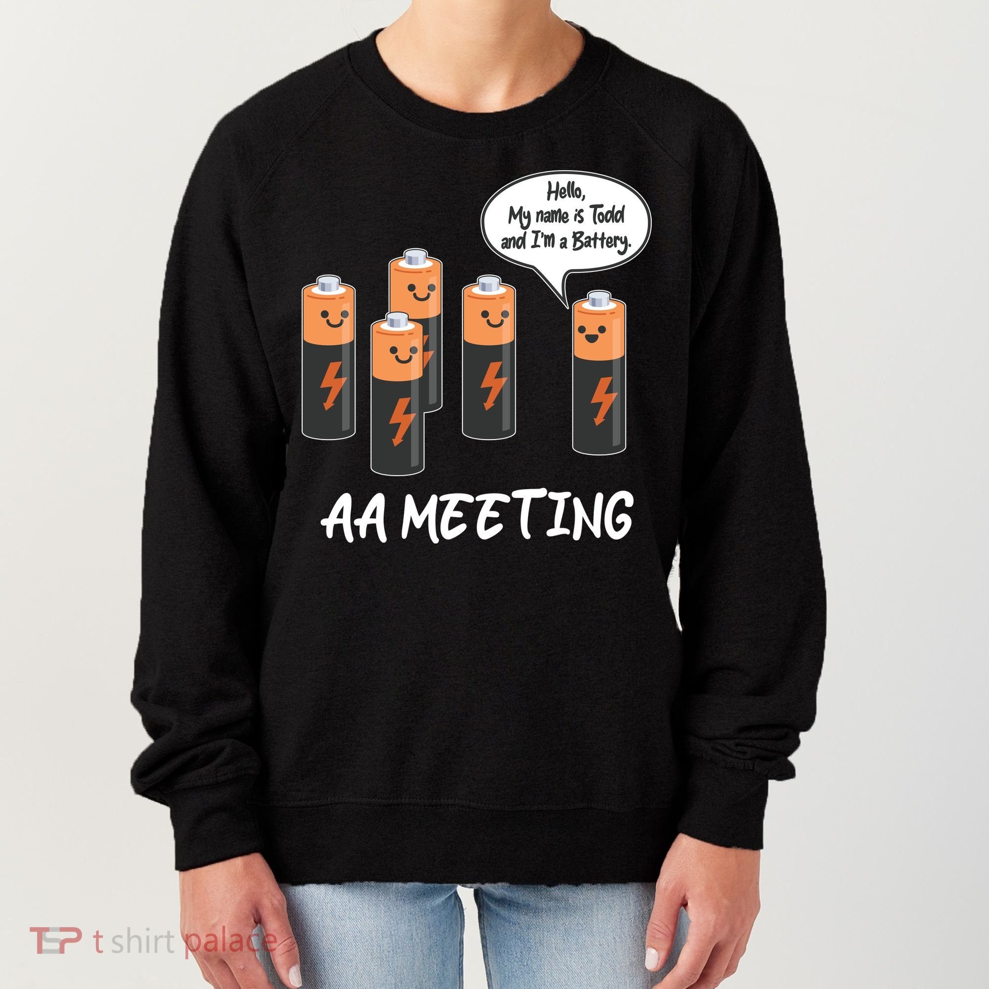Funny AA Meeting AA Batteries Women's Sweatshirt
