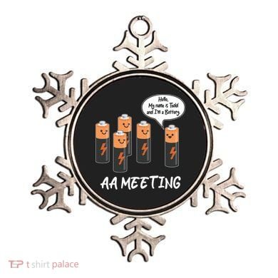 Funny AA Meeting AA Batteries Ornament
