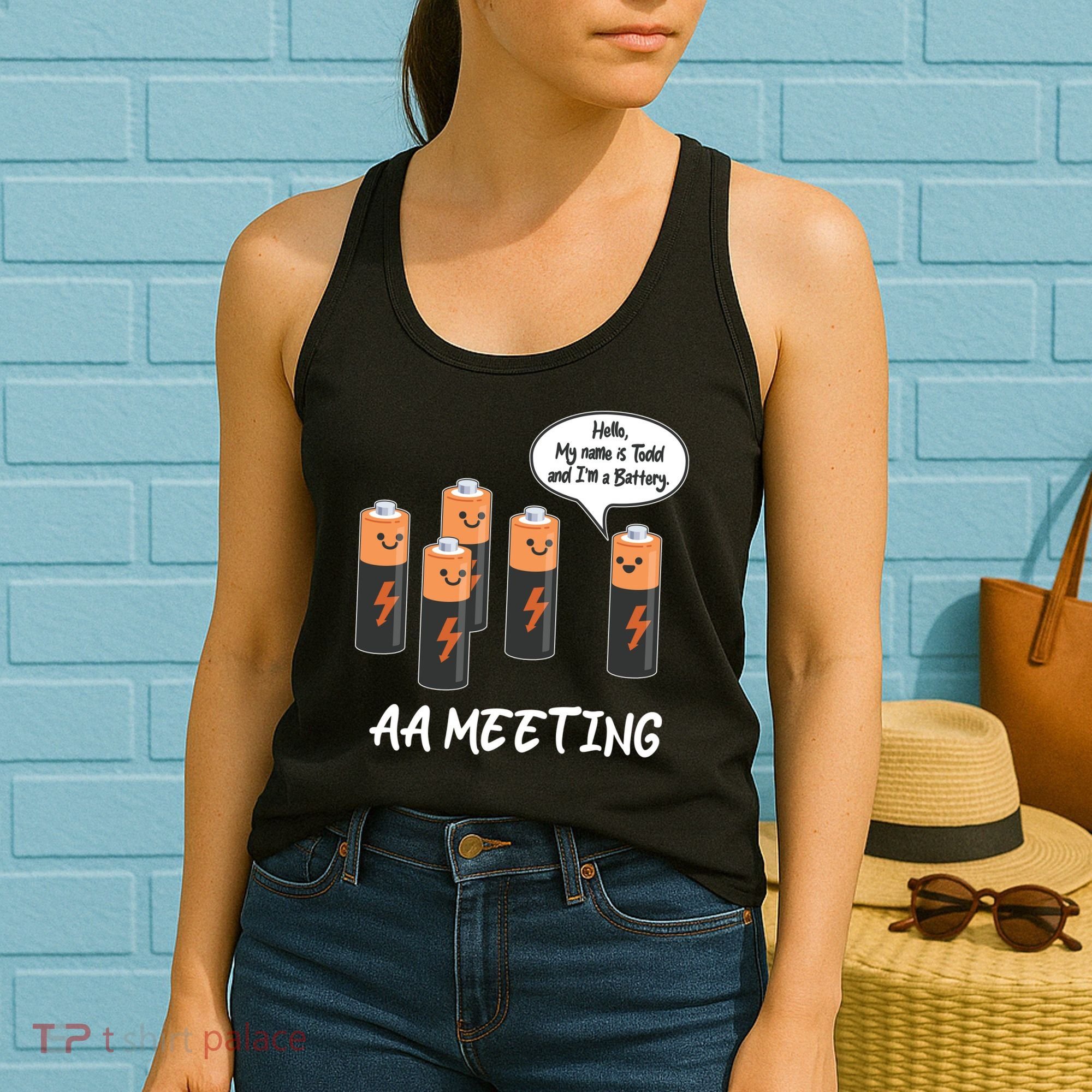 Funny AA Meeting AA Batteries Women's Tank Top