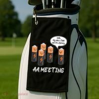 Funny AA Meeting AA Batteries Golf Towel thumb 2