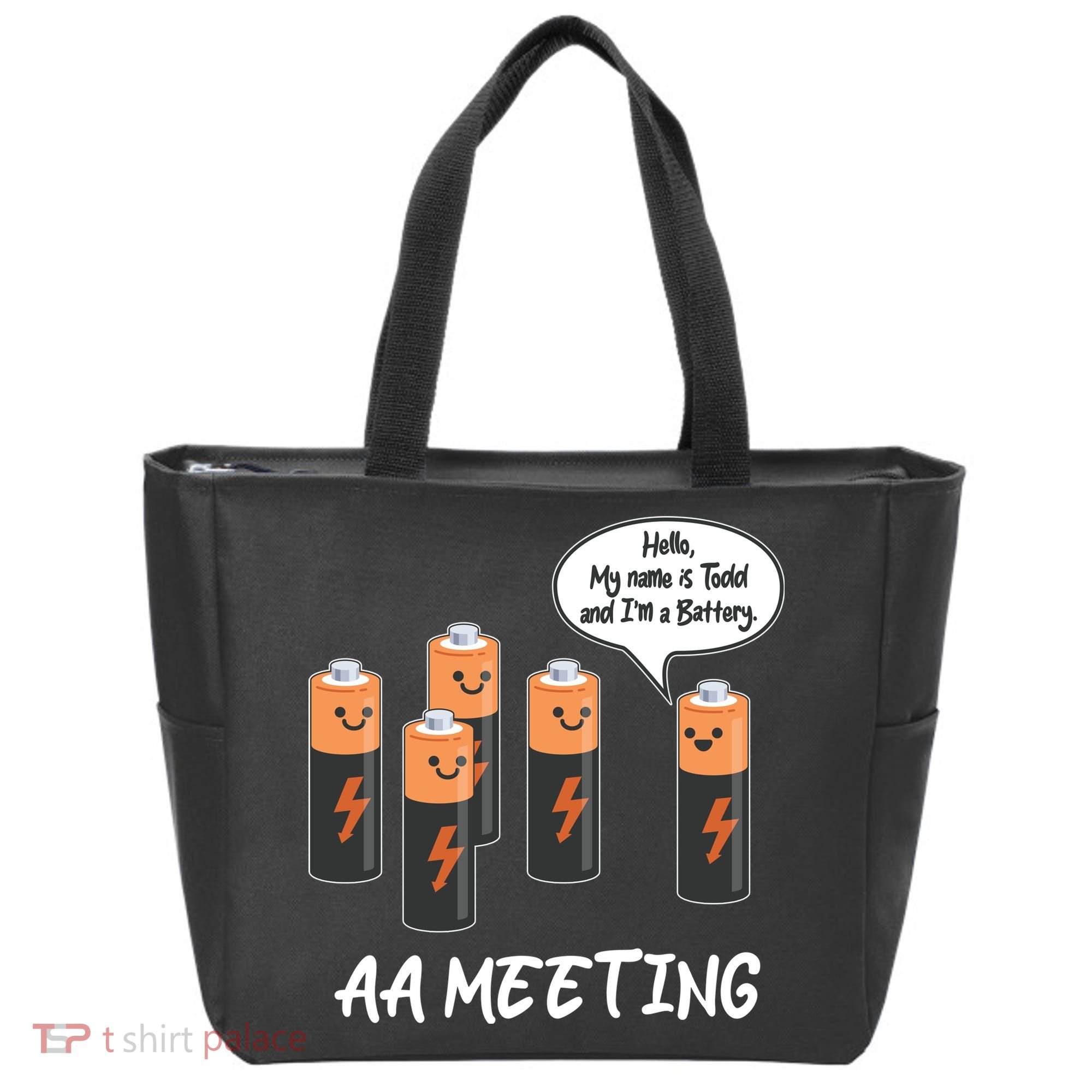 Funny AA Meeting AA Batteries Tote Bag