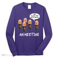 Funny AA Meeting AA Batteries Long Sleeve Shirt thumb 0