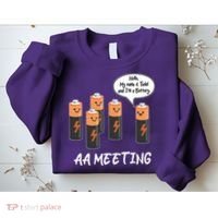 Funny AA Meeting AA Batteries Sweatshirt thumb 2