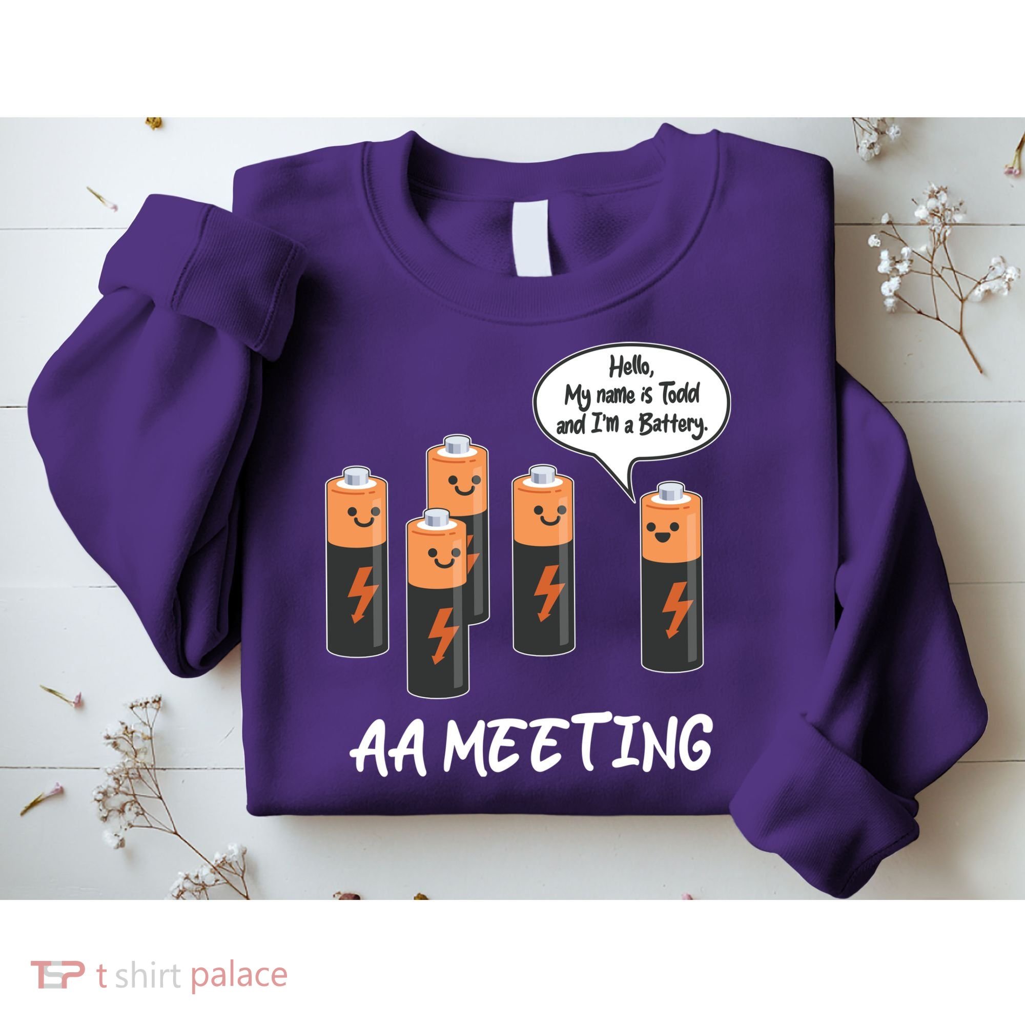 Funny AA Meeting AA Batteries Sweatshirt