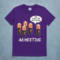 Funny AA Meeting AA Batteries T-Shirt thumb 5