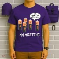 Funny AA Meeting AA Batteries T-Shirt thumb 6