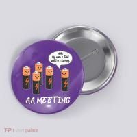 Funny AA Meeting AA Batteries Button thumb 0